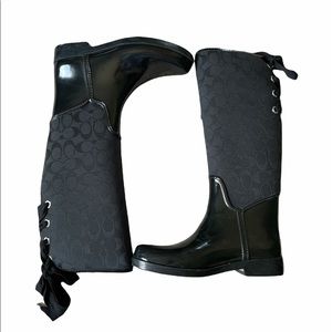 Coach Lace-up Rain Boots